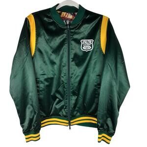 Jack Bunny By Pearly Gates Mens Reversible Satin Bomber Jacket Green Sz 2 Japan